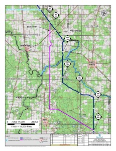 Gilchrist Westerly Deviation, Suwannee County, Gilchrist County, Florida, in Alternatives, by Sabal Trail Transmission, for FERC Docket No. PF14-1-000, 15 November 2013, converted by SpectraBusters