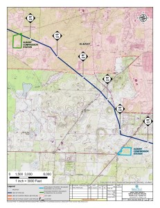 Albany Compressor Station, Dougherty County, Georgia, in Alternatives, by Sabal Trail Transmission, for FERC Docket No. PF14-1-000, 15 November 2013, converted by SpectraBusters