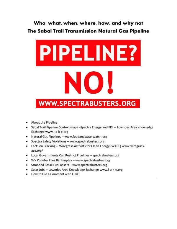 600x776 FinalXPipelineXReader-001, in Pipeline Reader: Who, what, when, where, how, and why not the Sabal Trail methane pipeline, by Danielle Jordan, for SpectraBusters.org, 1 March 2014