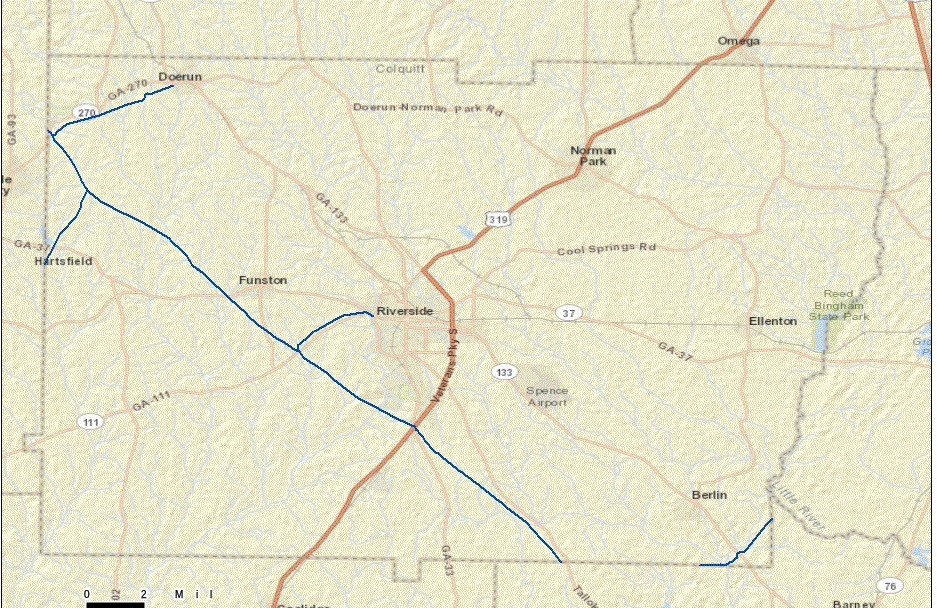 937x608 Colquitt County, in SONAT natural gas pipeline, by John S. Quarterman, for SpectraBusters.org, 28 April 2014
