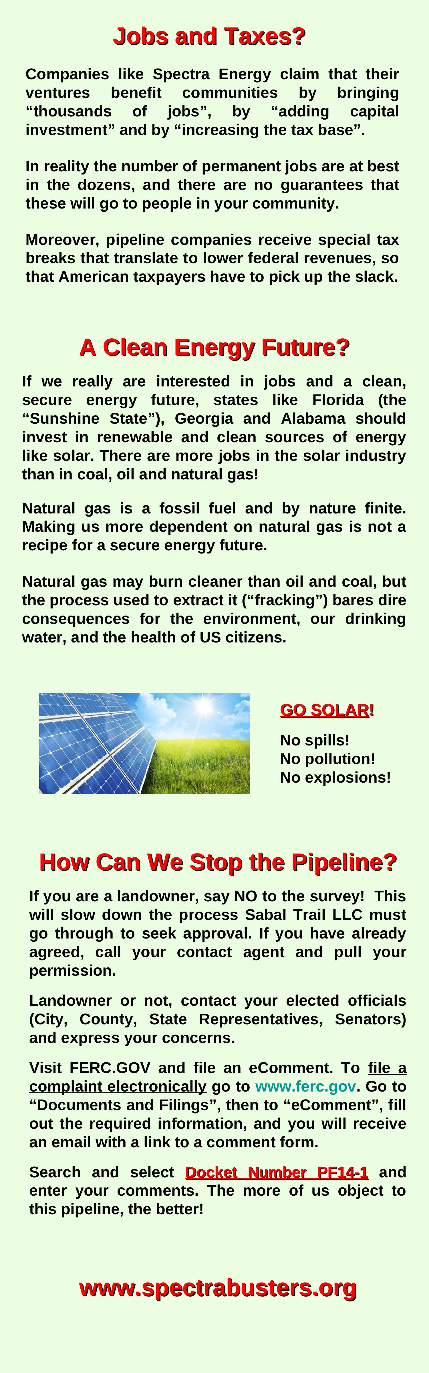 1500x4800 SabalXTrailXsideXpanelX2-001, in SpectraBusters poster about Sabal Trail fracked methane pipeline, by Michael G. Noll, for SpectraBusters.org