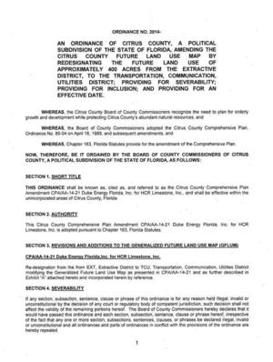 300x398 Ordinance for Comprehensive Plan Amendment, in Re-designation to TCU, Transportation, Communication, Utilities District, by Duke Energy, for SpectraBusters.org, 27 May 2014