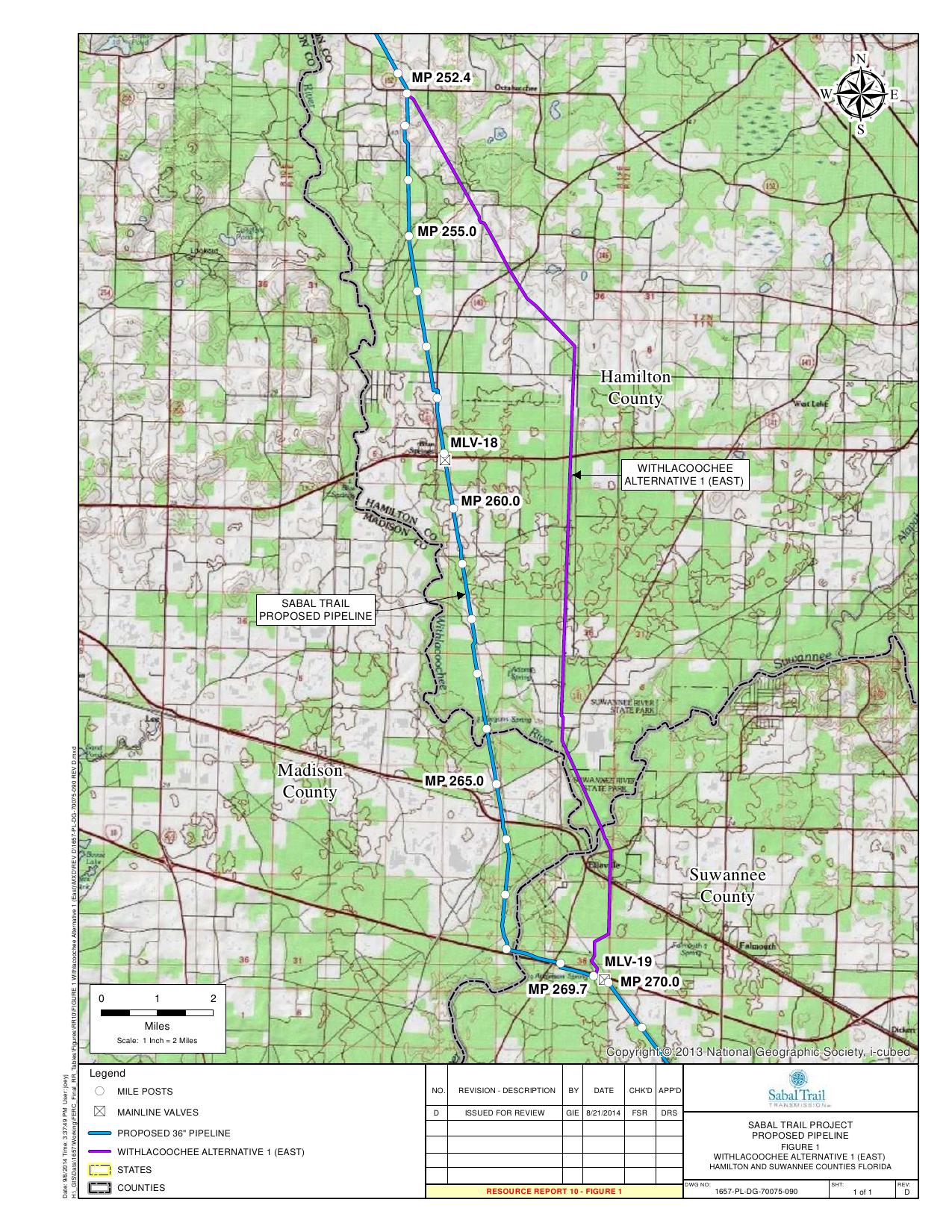 1275x1650 Withlacoochee Alternative 1 (East), in Response to FERC directive of 26 August 2014, by Sabal Trail Transmission, for SpectraBusters.org, 15 September 2014