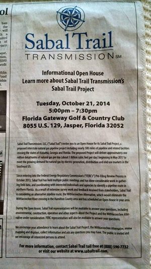 300x533 5-7:30 PM Tue 21 Oct 2014 @ Florida Gateway Golf & Country Club, in Sabal Trail at Jasper, FL Country Club, by John S. Quarterman, for SpectraBusters.org, 21 October 2014