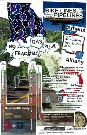 300x464 Flyer, in Bike Lines to stop Pipe Lines, by Gretchen Elsner, 21 November 2014