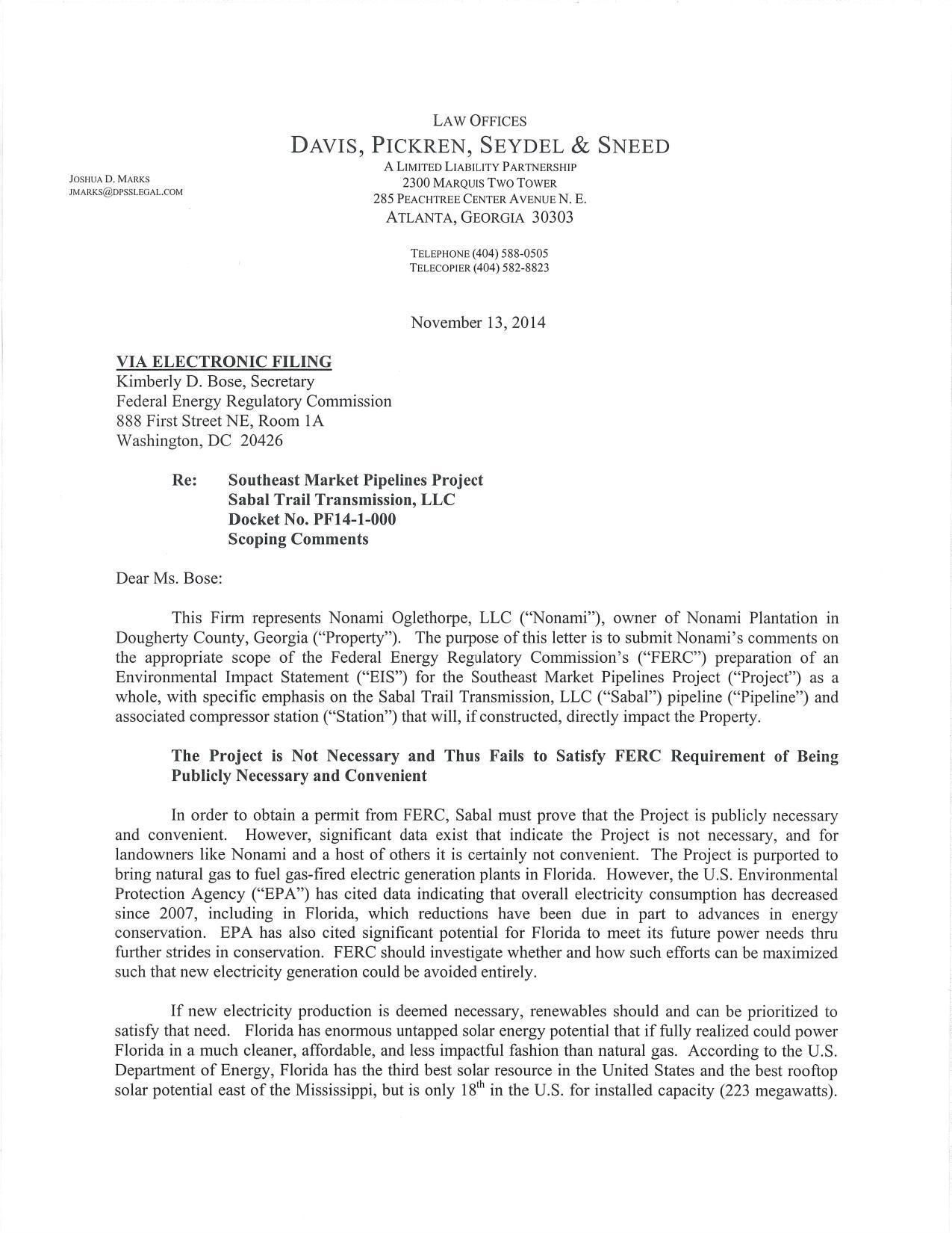 1275x1650 The Project is Not Necessary and Thus Fails to Satisfy FERC Requirement of Being Publicly Necessary and Convenient, in Nonami, by John S. Quarterman, for SpectraBusters.org, 13 November 2014