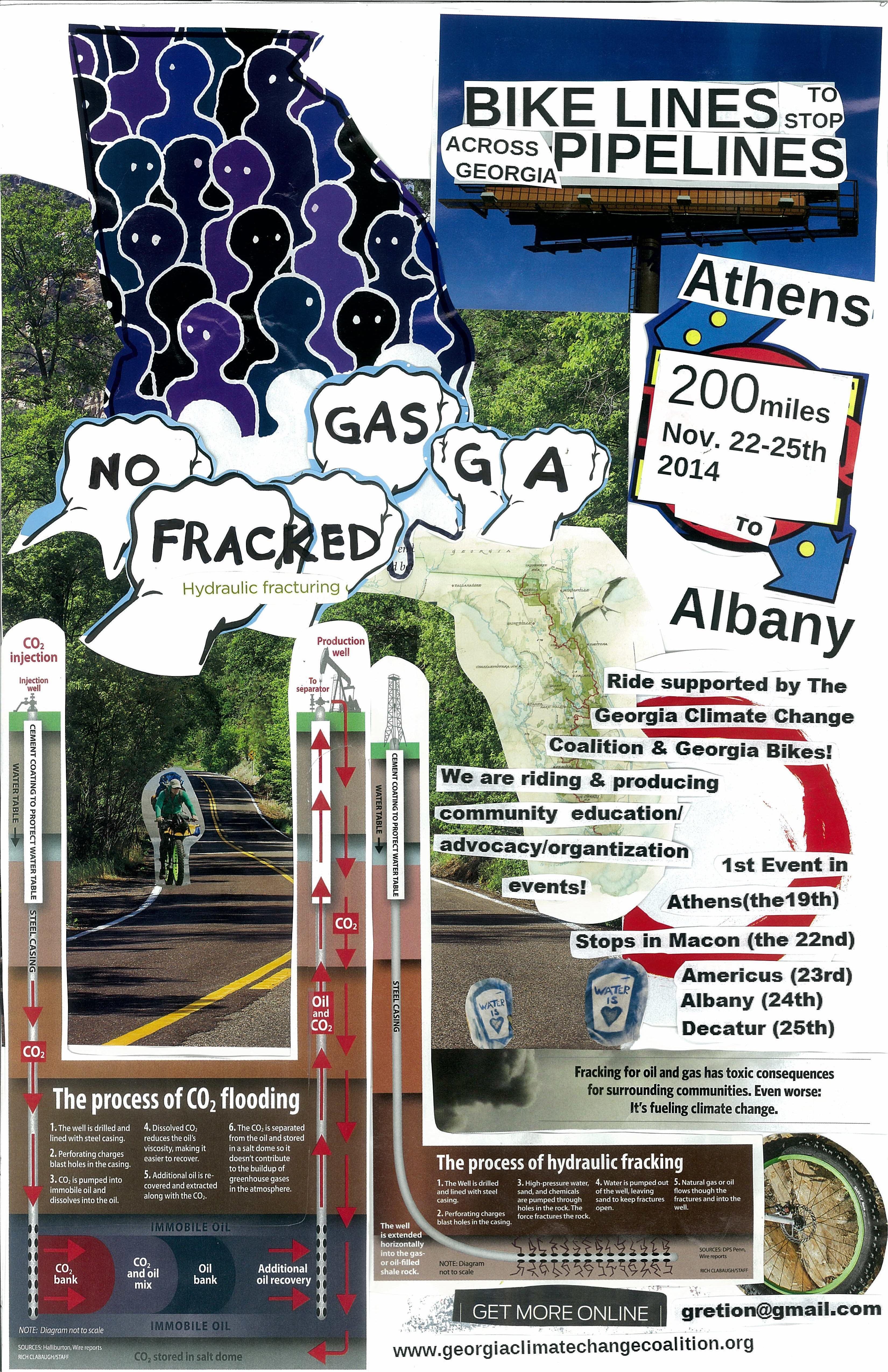3300x5100 Flyer, in Bike Lines to stop Pipe Lines, by Gretchen Elsner, 21 November 2014