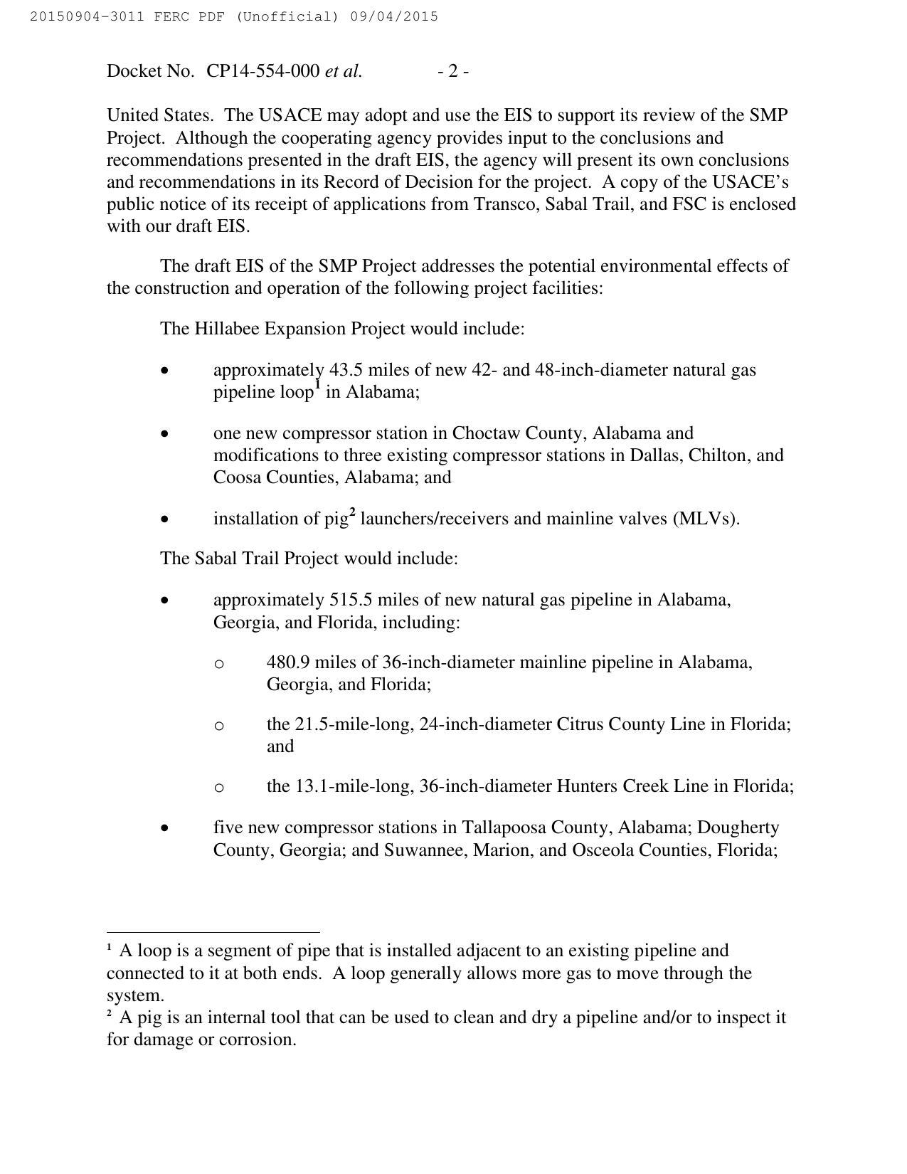 1275x1650 Pipeline facilities, in Notice of Availability of Draft Environmental Impact Statement, by FERC, for SpectraBusters.org, 4 September 2015
